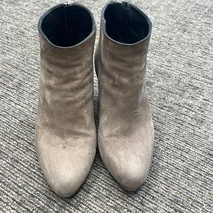 Prada Taupe Suede Ankle Boots